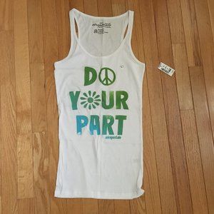 Aeropostale "Do Your Part" Earth Day Tank Size L